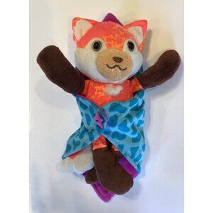 Snug Buddies Orange and White Fox Purple Blue Blanket Plush Lovey Stuffed Toy